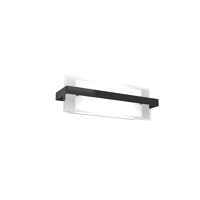 Applique Toplight Cross 2 Lumières Avec Douille E27 – Structure Noire Et Blanche, Design Moderne 44 × 12 × 15Cm