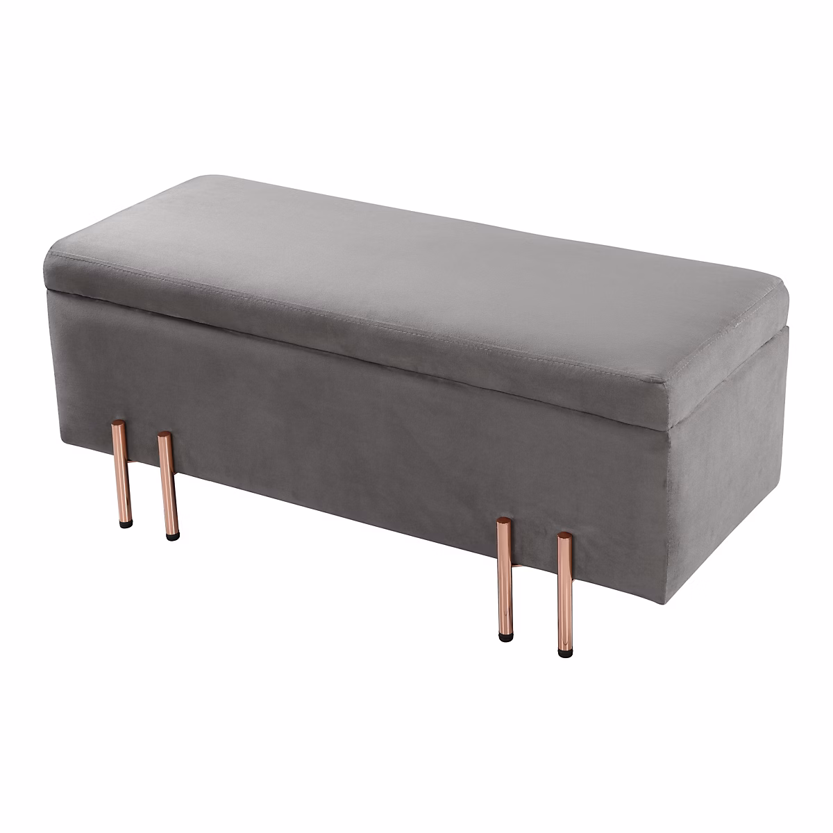 Banc de rangement Dals 100 × 40 × 42 cm gris en.casa