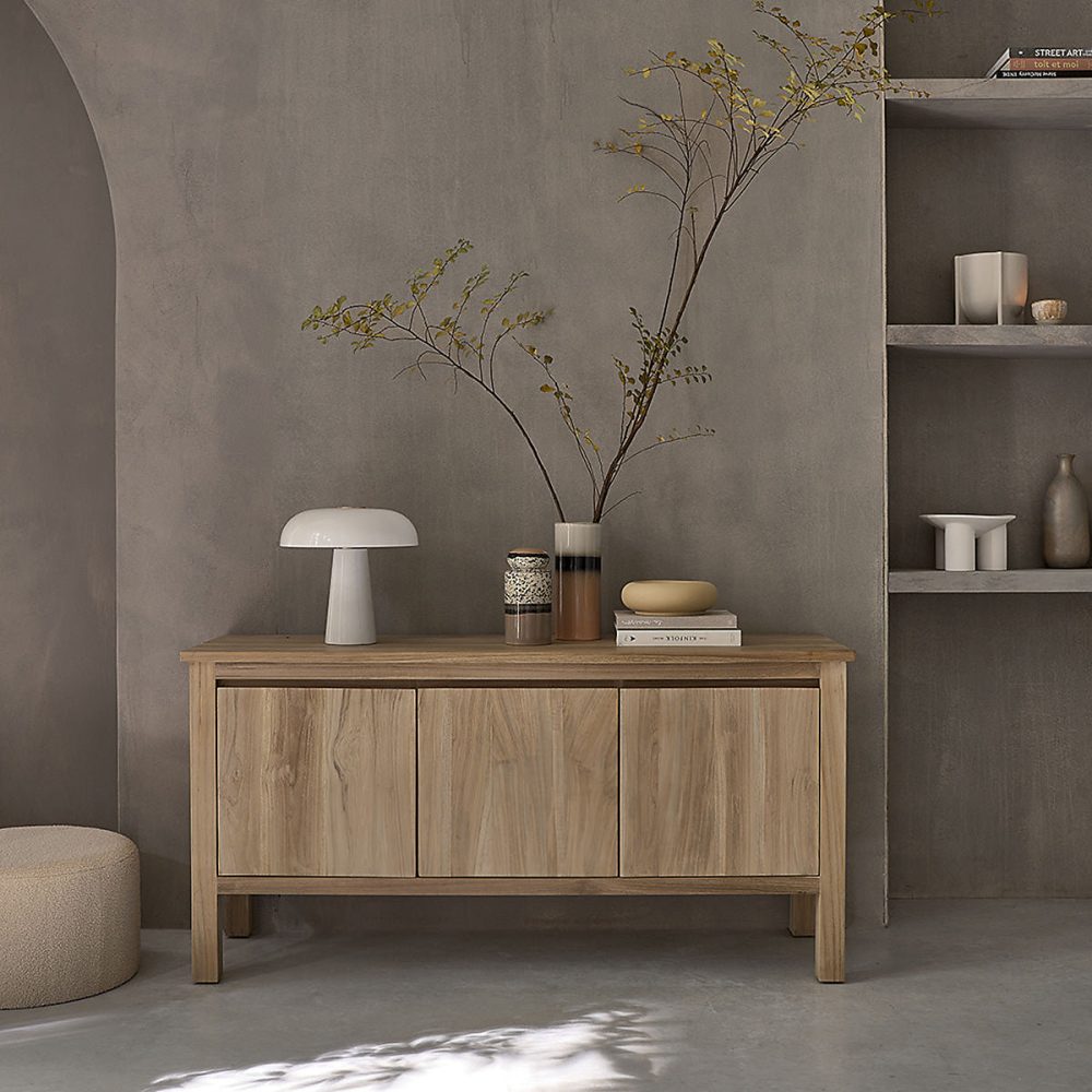 Meuble – Buffet en bois de teck 150 cm 3 portes