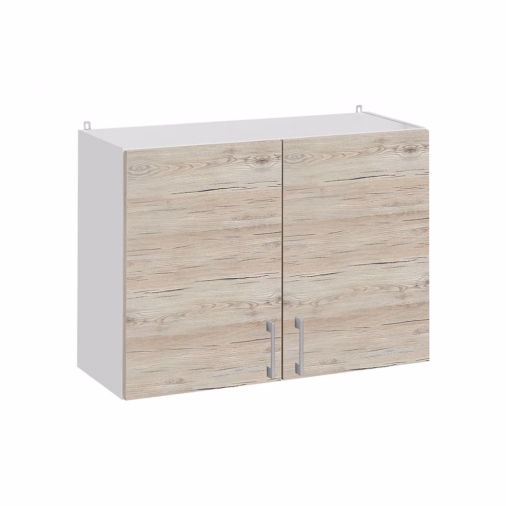 Cuisineandcie – Meuble haut de cuisine Eco Noyer Blanchi 2 portes L 60 cm