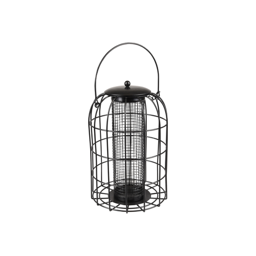 MANGEOIRE SILO POUR OISEAUX FLAMINGO® - NOIR - 17,5x17,5xH27CM