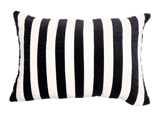 Coussin décoratif rectangulaire Marcel coloris blanc en coton - 35 x 50 cm
