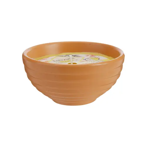 Bougie citronnelle pot terracotta Estivade coloris jaune en cire Denis & Fils - Ø 11 x 6 cm