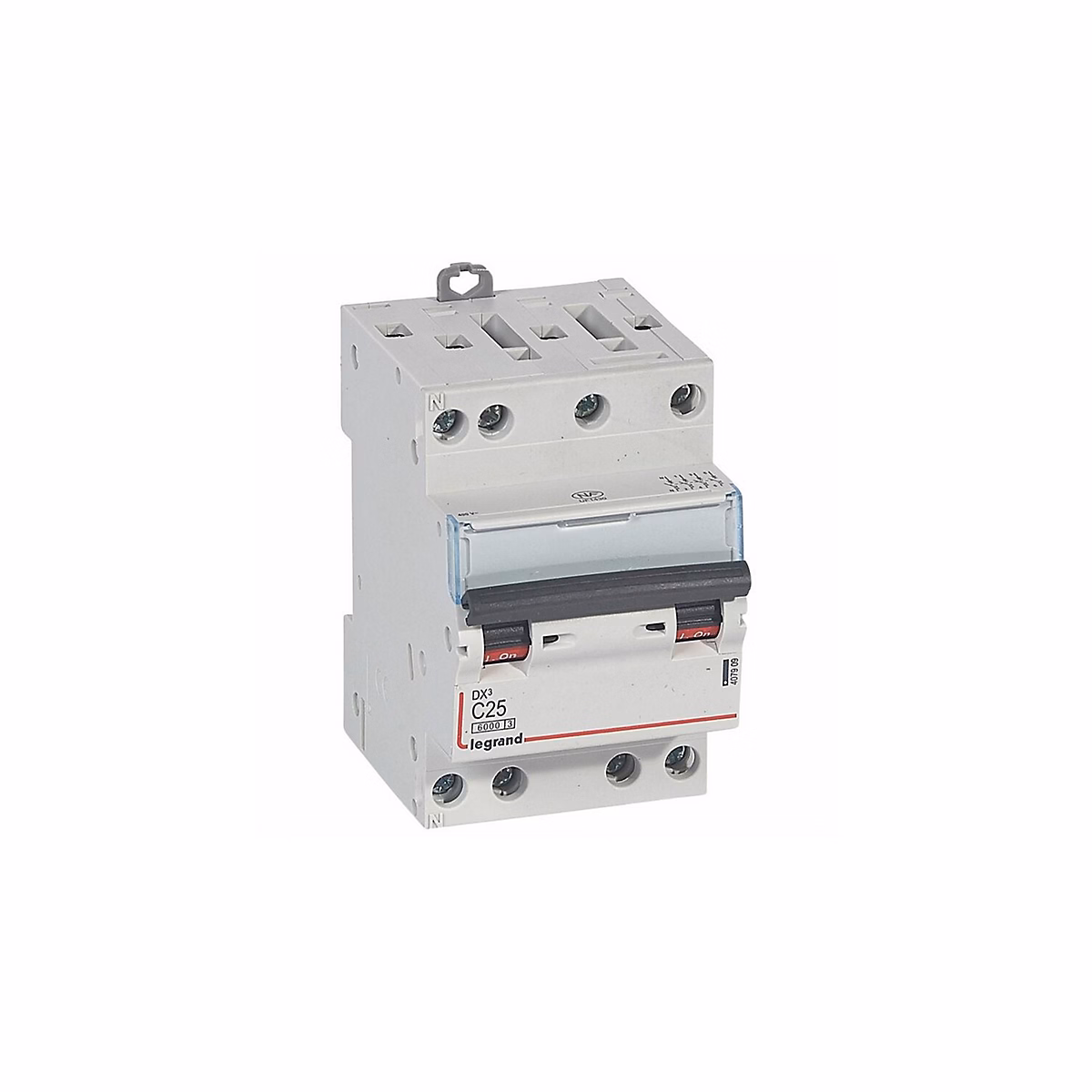407909 Disjoncteur Tétrapolaire 25a – 4p Courbe C, 6/10ka, à Vis, Legrand Dx3