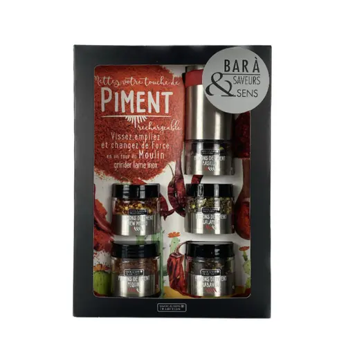 Coffret bar à piment Savor et Sens - 5 x 12 g