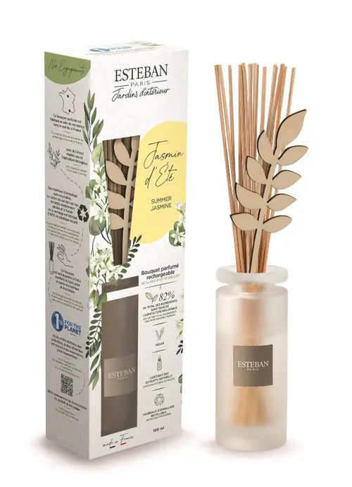 Bouquet parfumé initial avec recharge Jasmin d’été Esteban - 100 ml