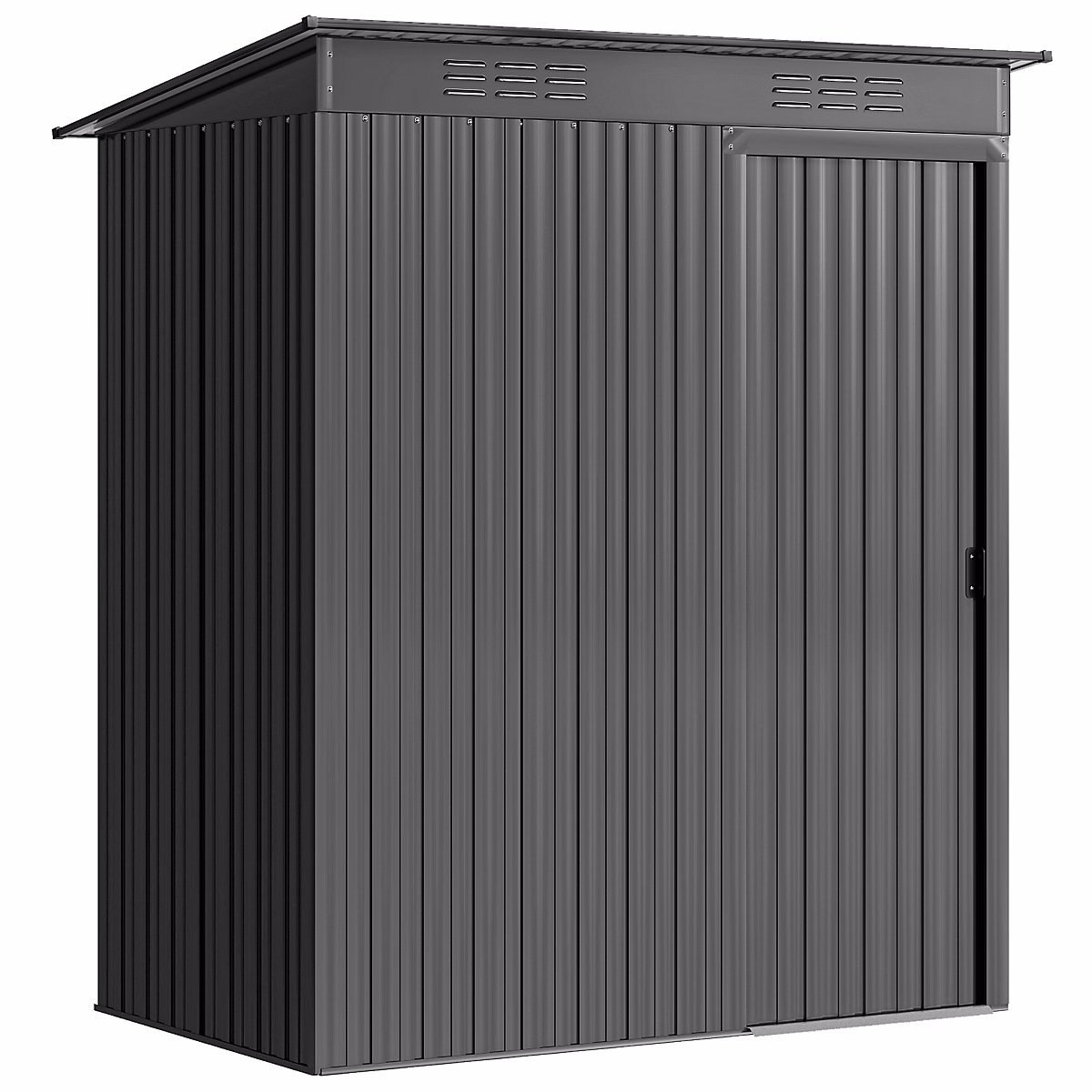 Abri de jardin métal 1 – 37 m² porte coulissante anthracite
