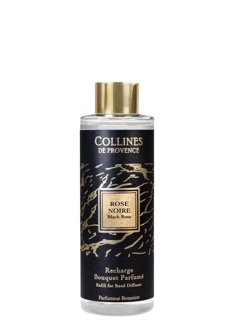 Recharge pour bouquet parfumé Collines de Provence Fleurs & Écorces rose noire - 200 ml