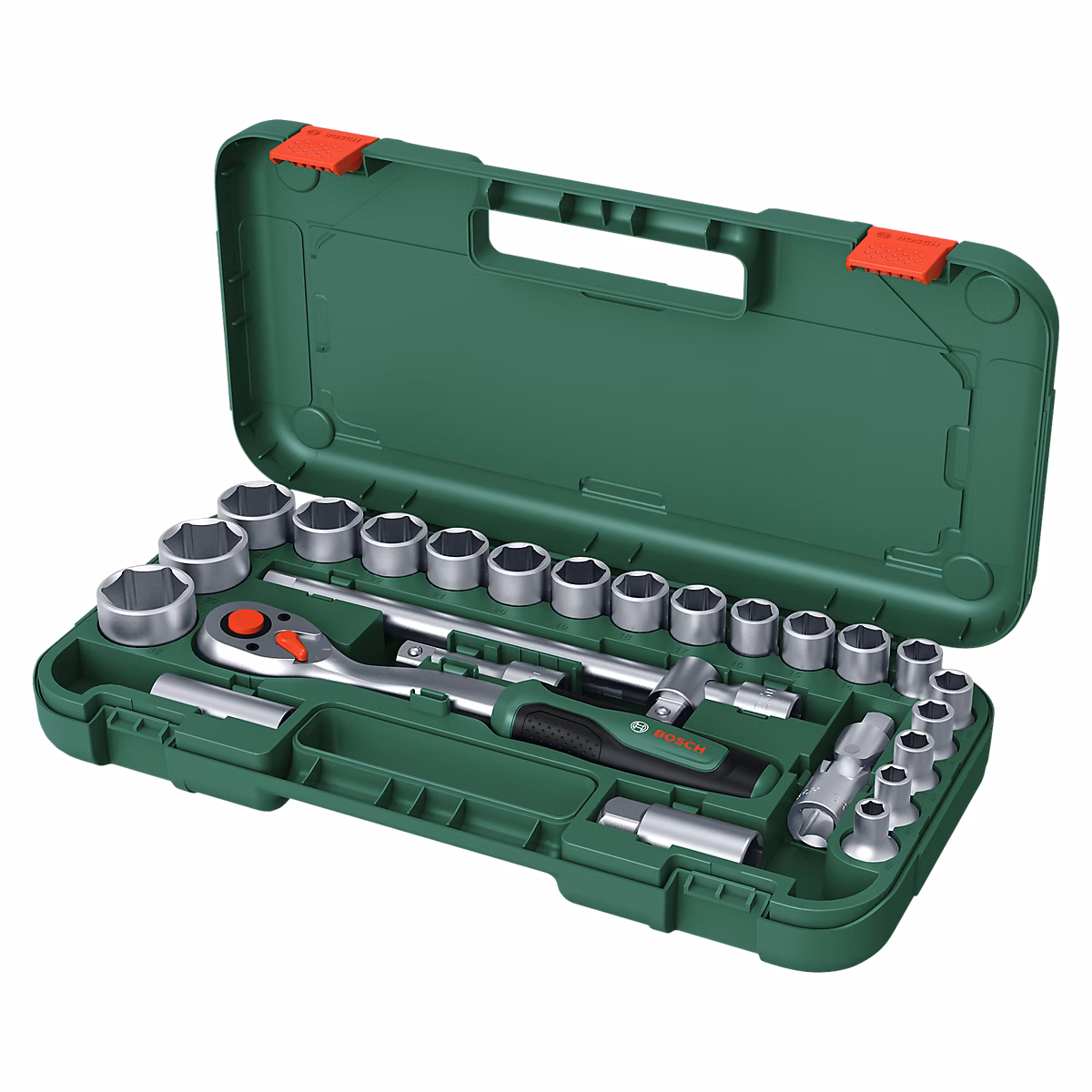 Set 25 pièces – cliquet 1/2' et douilles profil Allen, chrome vanadium, poignée Softgrip, 1600A02Z9F