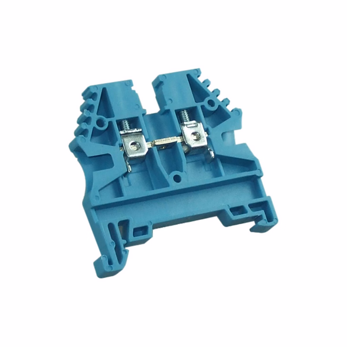 Bloc De Jonction 2 – 5mm², Borne Er2, 5 Bleue, 20a Max, Connexion à Vis Section Max 4mm², Montage Sur Rail Din