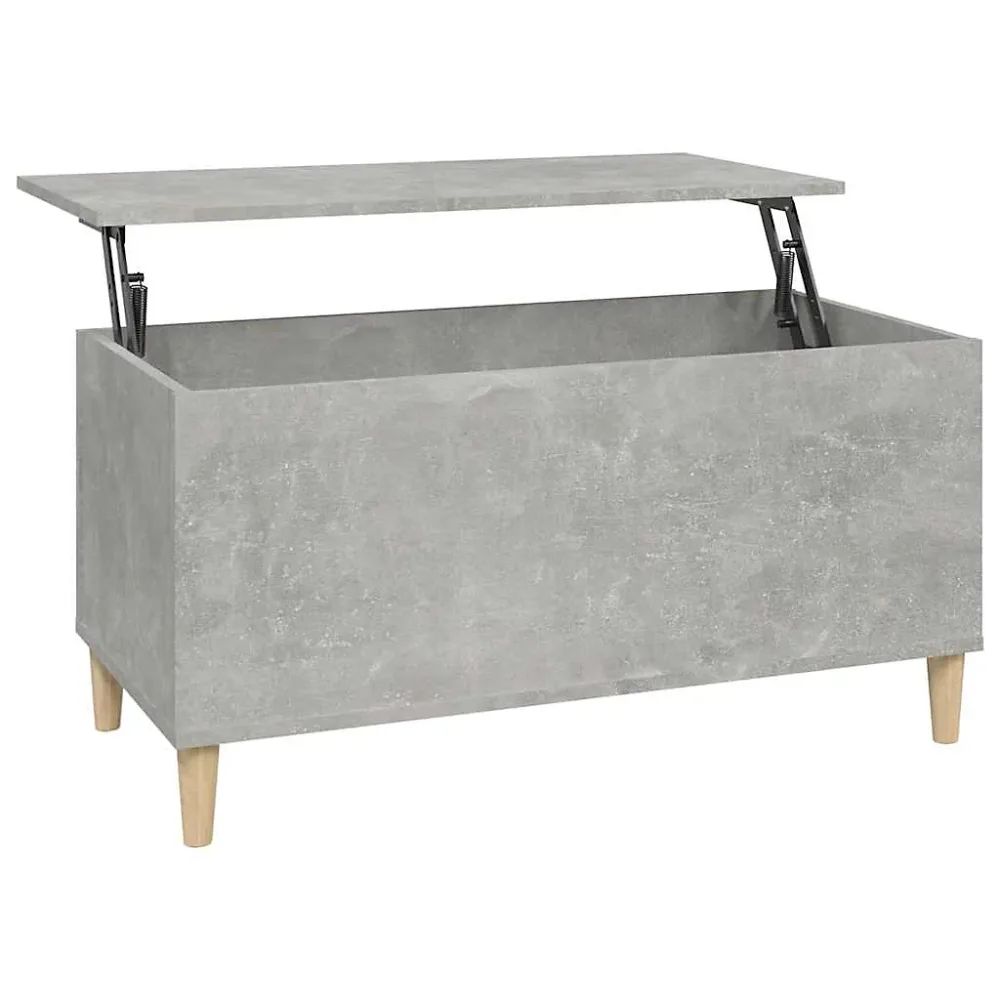819584 vidaXL Table basse Gris béton 90x44 – 5 × 45 cm Bois d'ingénierie