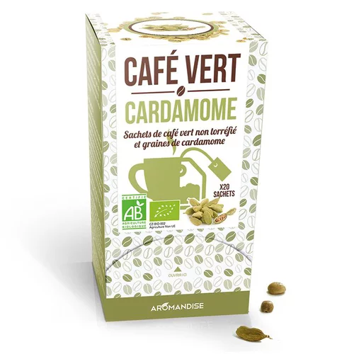 Café vert à la cardamome bio en boite de 120 g