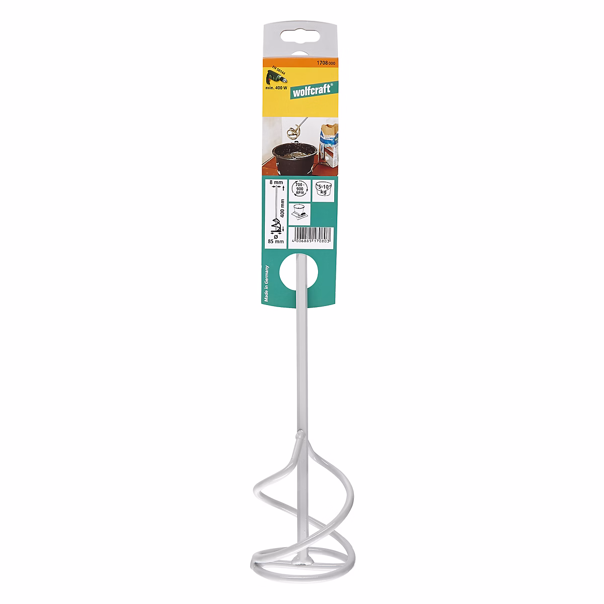 Mélangeur à mortier et colle Wolfcraft ø85 x l. 400 mm – Réf. XVCQLTNZU5233407702
