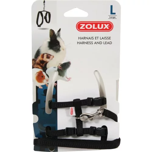 Kit harnais pour le lapin en nylon coloris noir Zolux – Taille L