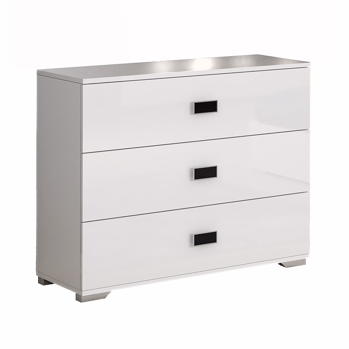 CADIRY – Commode 3 Tiroirs Laquée Blanche