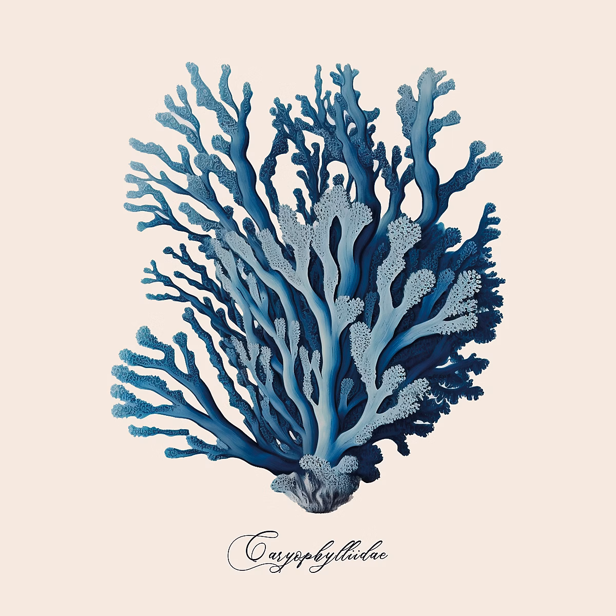 Affiche corail bleu l.30 x l.30 cm Dada Art – Réf. GVNJFQNDM9996705862