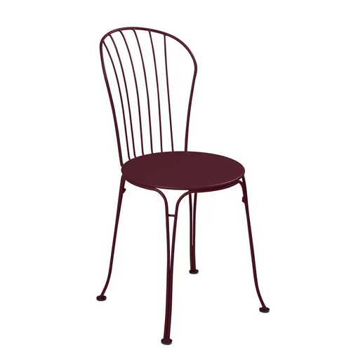 Chaise coloris rouge en acier Opéra - 90 cm