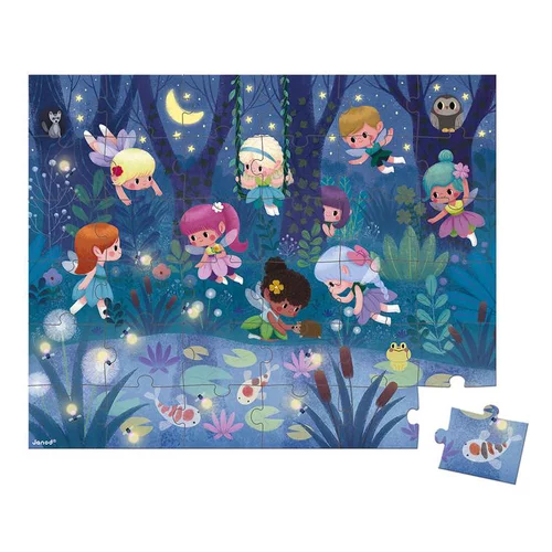 Puzzle les fées et les nénuphars en carton Juratoys - 36 pièces