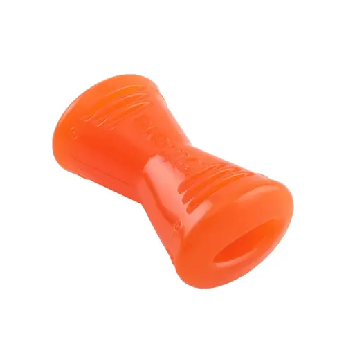 Jouet pour chien en caoutchouc coloris orange os Bionic - Taille M