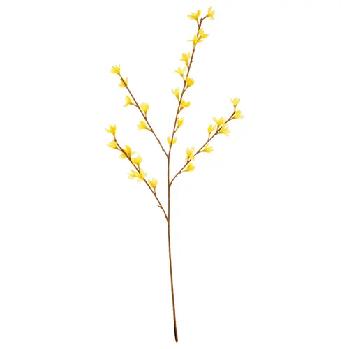 Tige de forsythia artificiel jaune à 3 rameaux - 76 cm