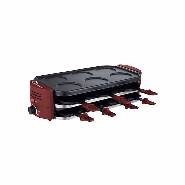 Appareil à raclette 3-en-1 – LITTLE BALANCE, Fun Party, 8 personnes, 1600 W, Piment
