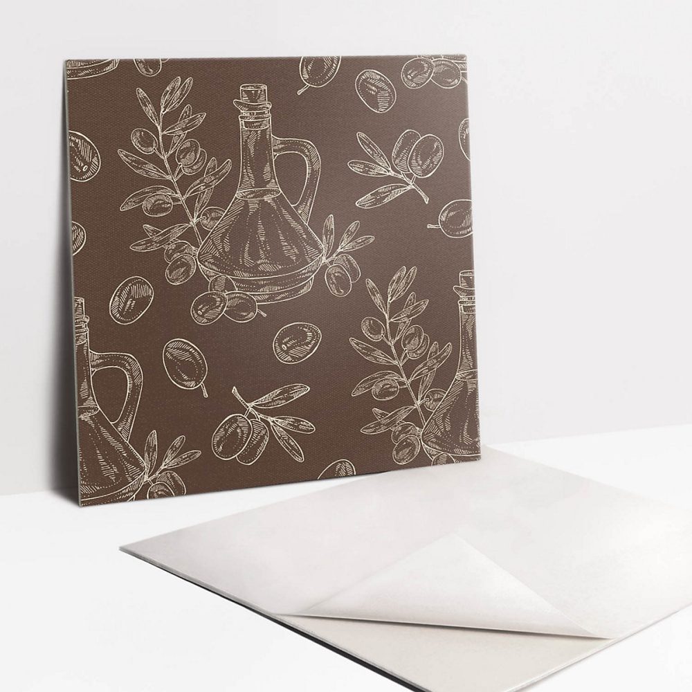 Carreaux vinyle Tulup 30 × 30 cm Huile d'olive 9 pcs