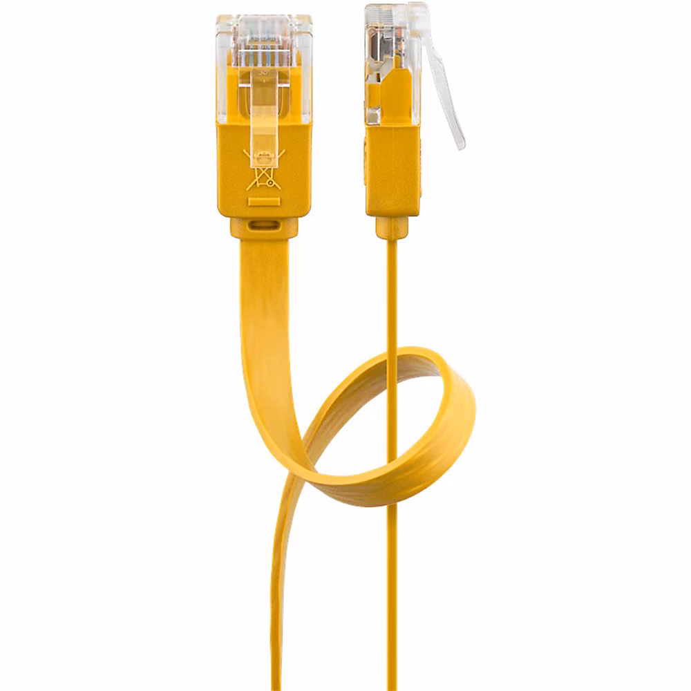 Câble RJ45 Cat6 plat jaune 1.50 m GOOBAY – Réf. TTMBSEHGL6714547905