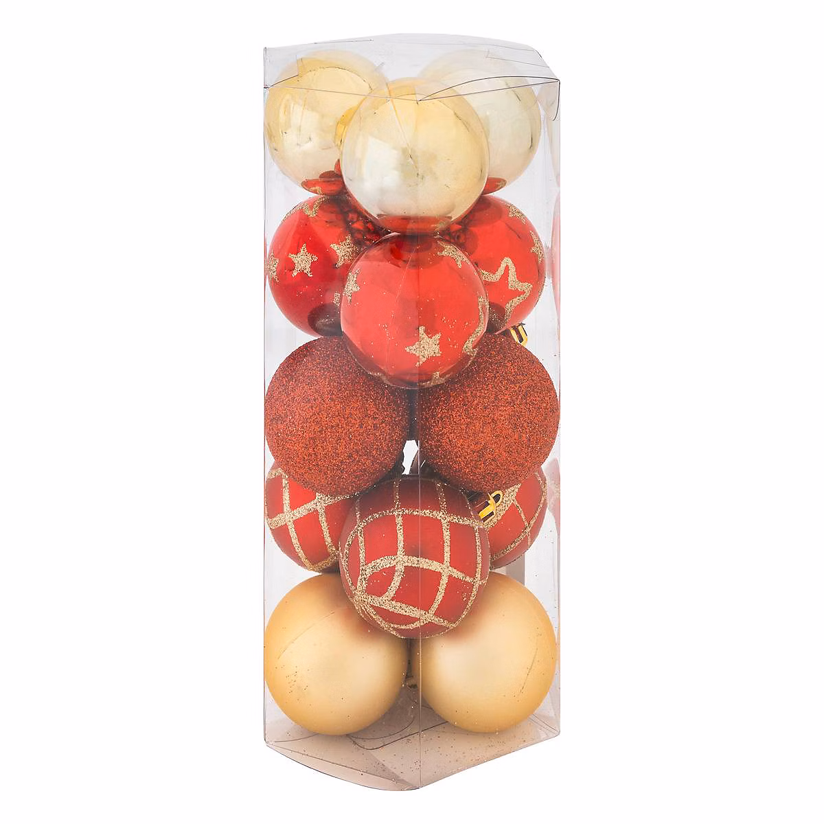 Boules de noël soir de noël en plastique recyclé d5cm – feeric lights & christmas, lot de 15