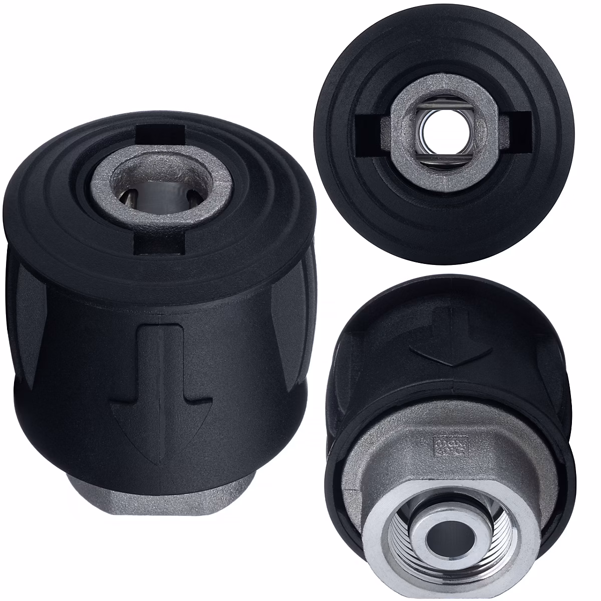 Adaptateur Click-M22 Métal – Raccord Rapide, 160 Bar, M22 × 1,5 mm, Compatible avec nettoyeur Kärcher K2-K7