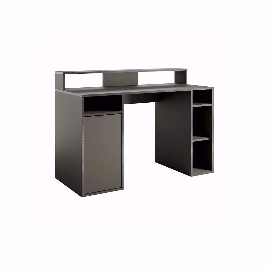 Bureau 1 Porte GRAPHIX – 125 cm, Graphite Gris, Collection GRAPHIX
