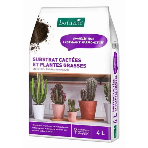 Substrat cactées et plantes grasses botanic® - 4 L