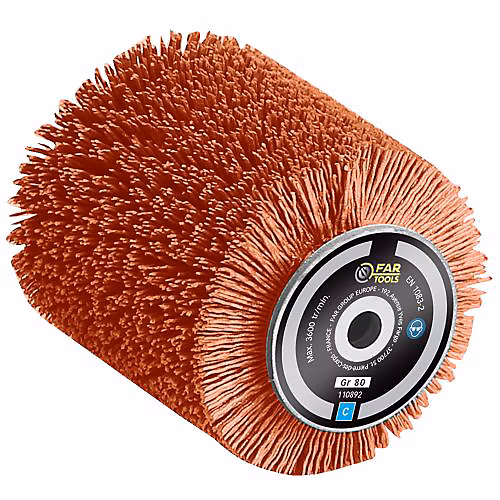 Brosse fil nylon enrobé d'abrasifs pour rénovateur REX 80 80mm – FARTOOLS, 110892