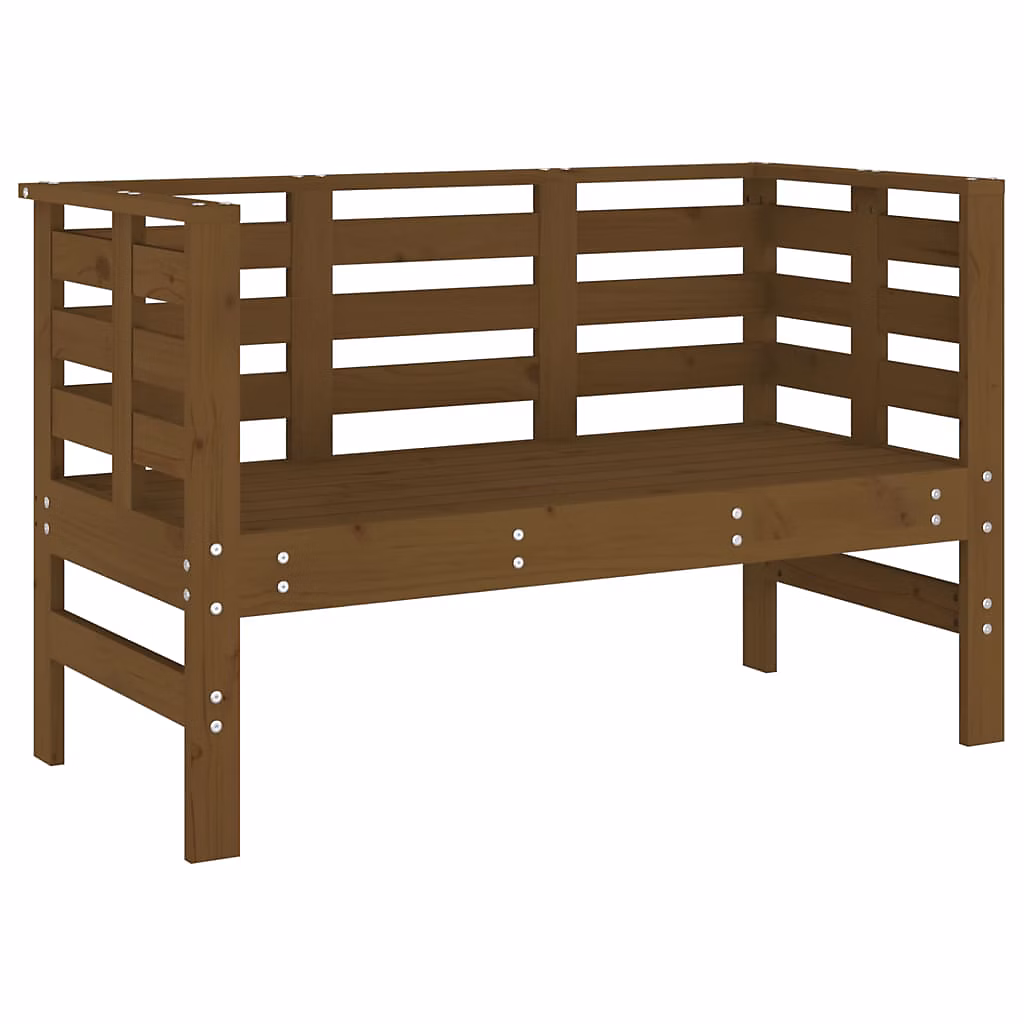 Banc de jardin marron miel 111 – 5 × 53 × 71 cm bois massif de pin vidaXL