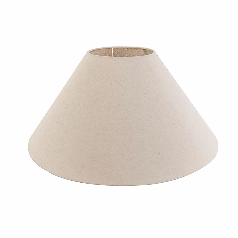Abat-jour en tissu beige rond incliné 55/19/26 – Réf. WOJJYJMUY5374227364