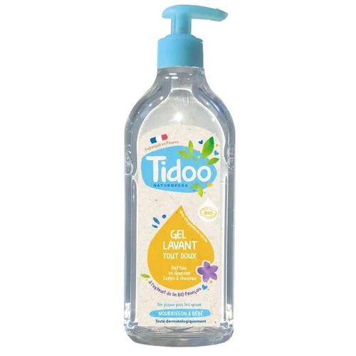 Gel lavant pour bébé ultra doux à l'extrait de lin Tidoo - 395 ml