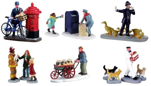 Figurine pour village de Noël Lemax Caddington thème Travailler dur au village