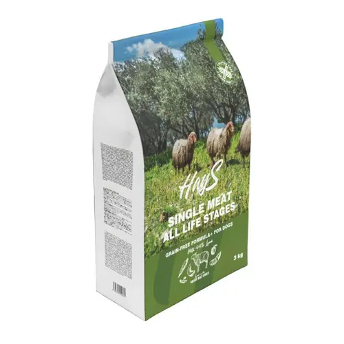 Croquette pour chien adulte mono-protéine d'agneau sans céréales Hays - 3 kg