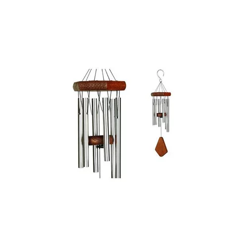 Carillon à vent coloris bois et argent 35 cm