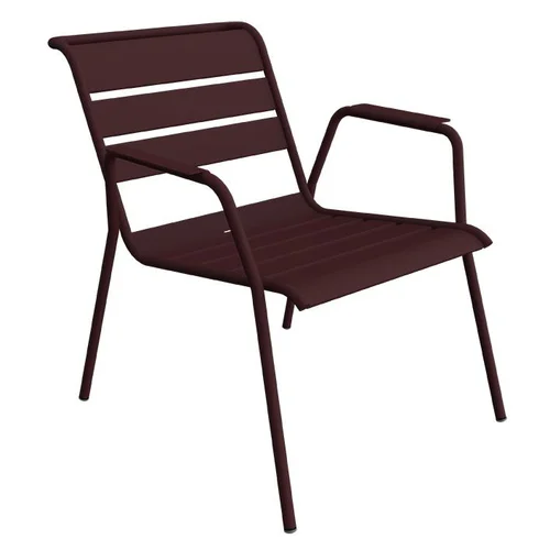 Fauteuil Lounge Monceau coloris noir en acier Fermob - 87 x 77 cm