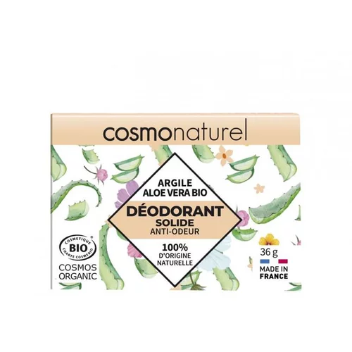 Déodorant solide anti-odeur Cosmo Naturel Aloé vera - 36 g