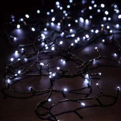Guirlande lumineuse LED à lumière animée blanc froid sur secteur - 8 m