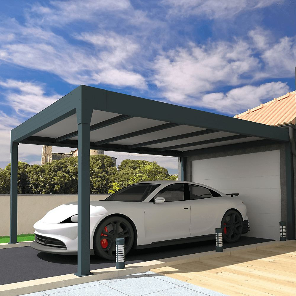 Carport isotoit MODERN îlot Gris anthracite 3 | 78x3 – 00m