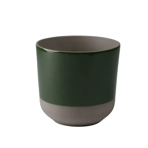 Cache-pot coloris vert en céramique Sandstone - Ø 20 x 18,5 cm