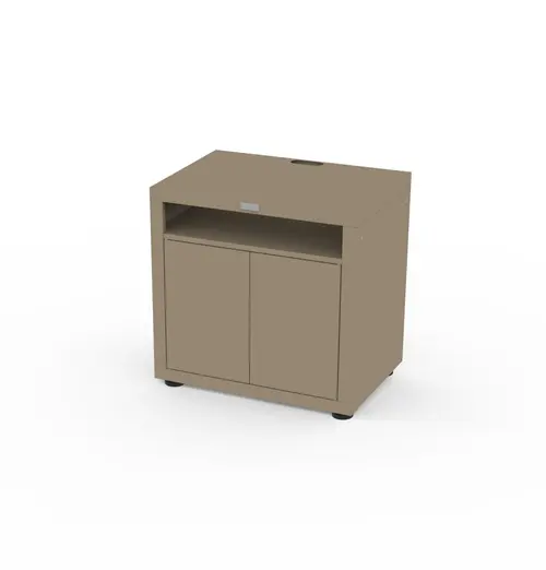 Meuble cuisson avec tablette taupe Le Marquier - L 80 x P 55 x H 79 cm