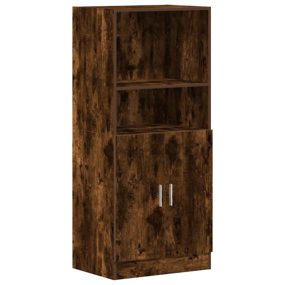 vidaXL Armoire de cuisine chêne fumé 57x41,5x131,5 cm bois ingénierie – 5 cm 131,5 cm