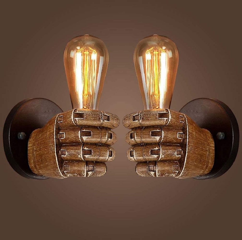 Luminaire et éclairage intérieur – Antique Faust Applique Murale Éclairage Vintage Applique Murale Industrielle E27 Edison Ampoule Basemain gauche main droite2