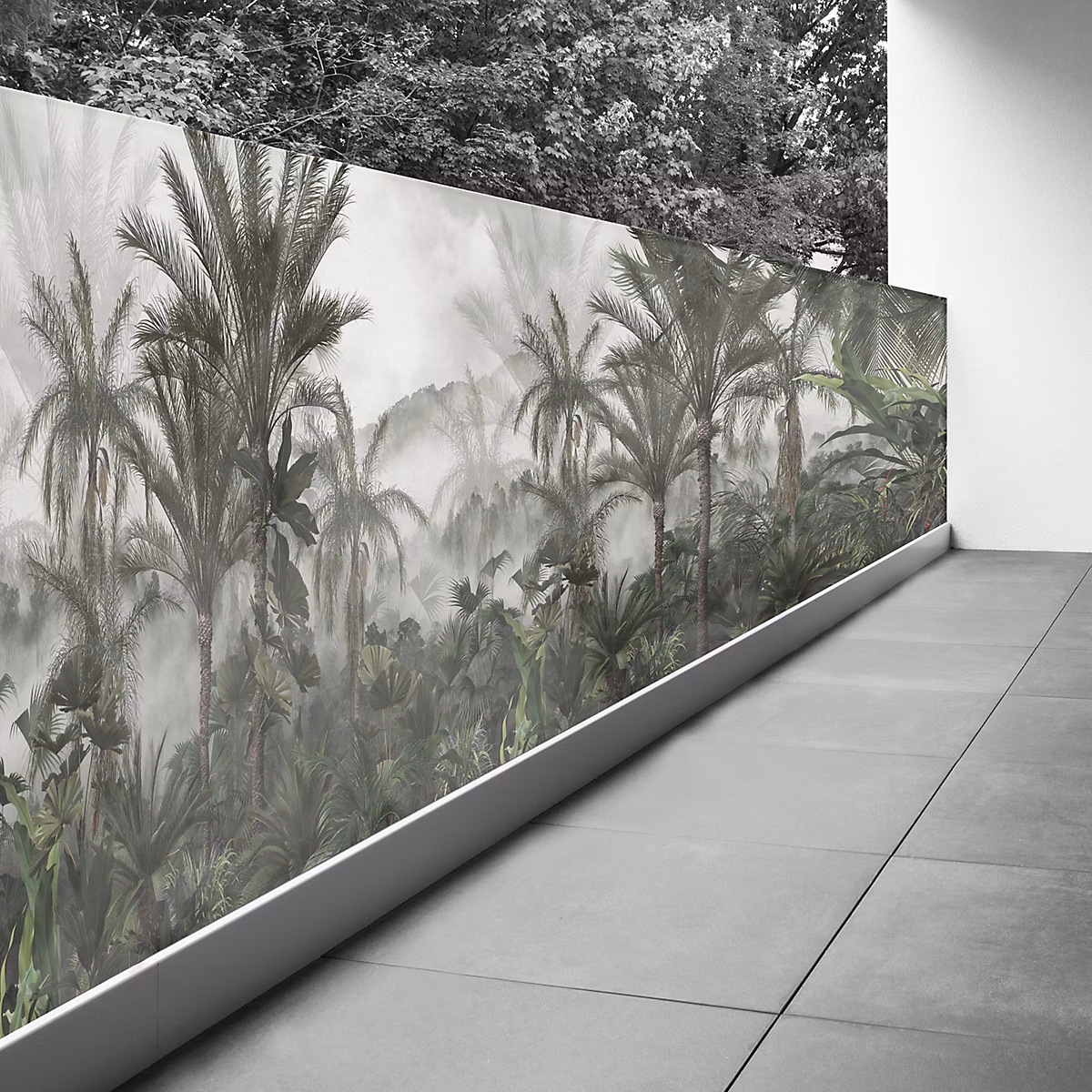Brise vue Trompe l'oeil – 80 × 300 cm | Forêt tropicale 3617689698496
