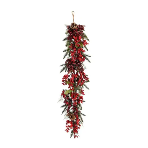 Chute de feuillage et baies rouges Randell - 110 x 18 x 10 cm