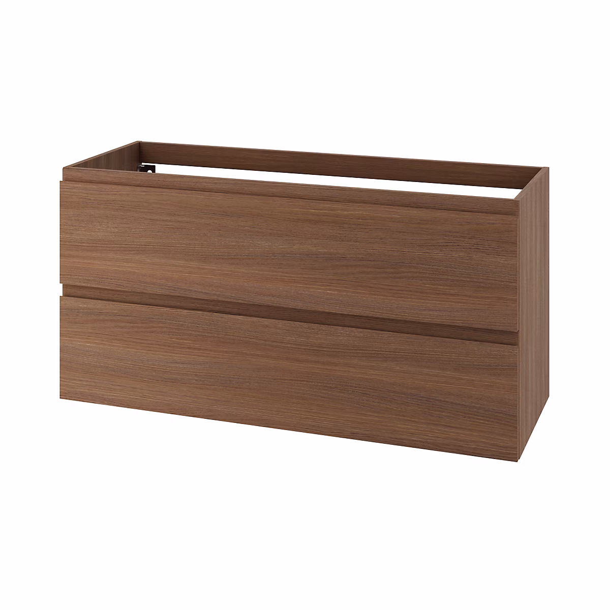 Meuble sous vasque suspendu effet chêne foncé 2 tiroirs l.120 x H.60 x P.45 cm – GoodHome Imandra