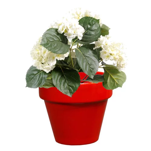 Pot horticole en terre cuite émaillée Rouge – D19 x H17